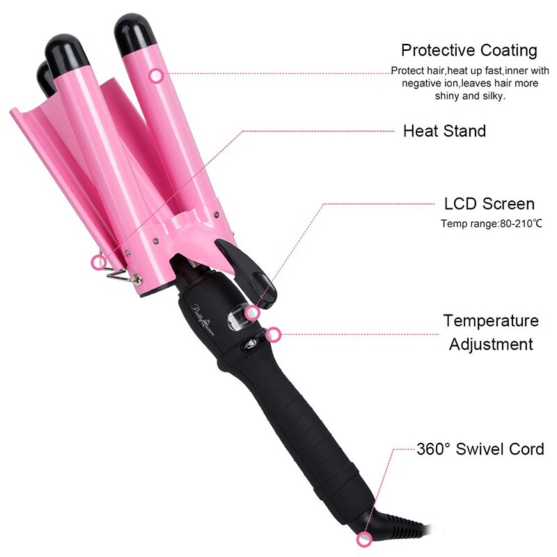 Triple Barell Hair Curling Iron