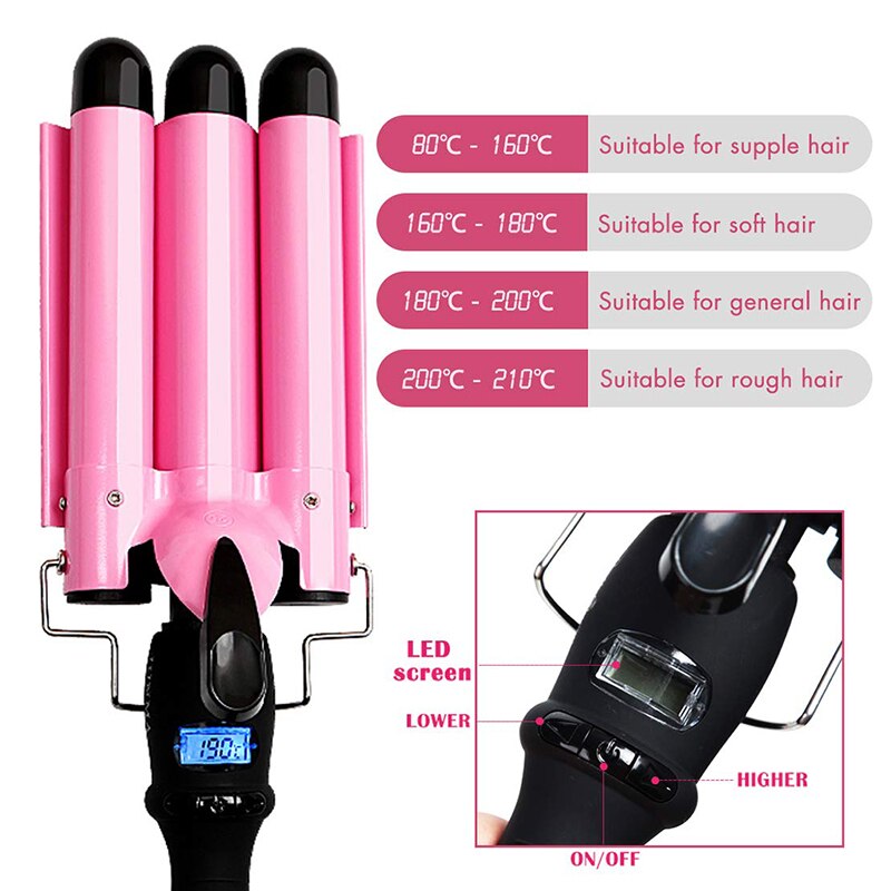 Triple Barell Hair Curling Iron