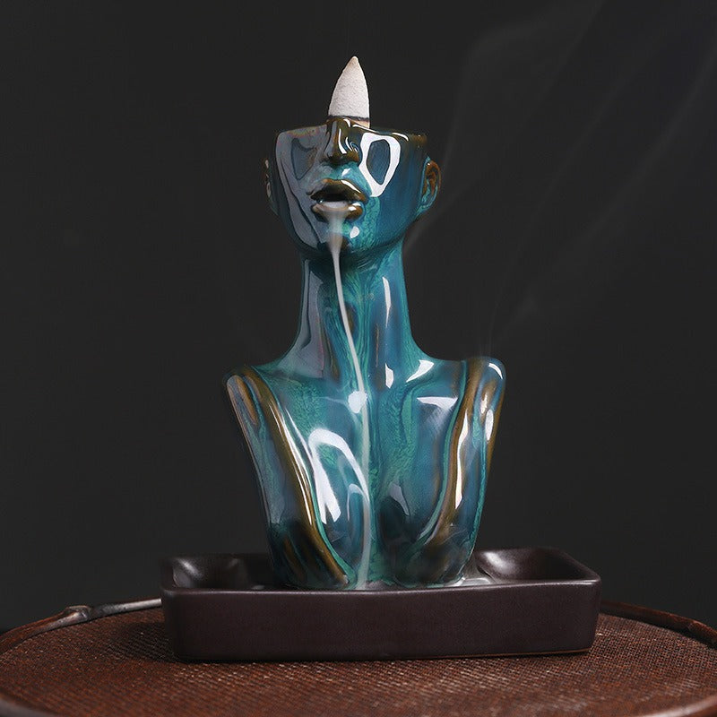 Ceramic Statue Incense Burner